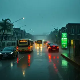 temporal com granizo e raios