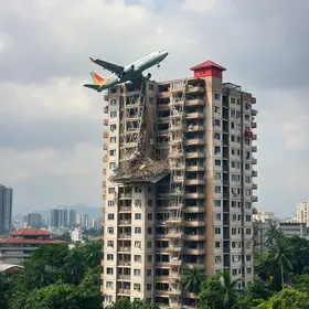 acidente com avião em prédio em BH
