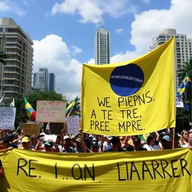 protesto contra Flávio Bolsonaro