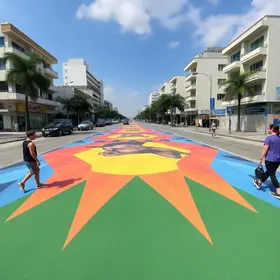 pintura de ruas para a Copa em BH