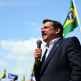 Flávio Bolsonaro desembarca em Belo Horizonte para cumprir agenda de campanha