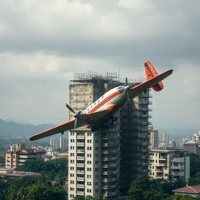 avião de bimotor