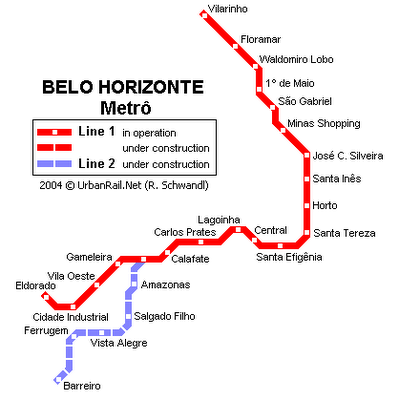 Metrô Belo Horizonte Mapa