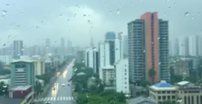 chuva e granizo