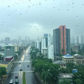 chuva e granizo