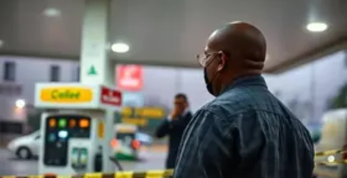 gerente executado em posto de gasolina