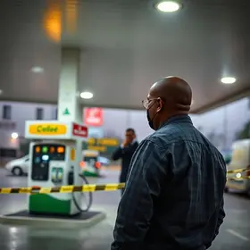 gerente executado em posto de gasolina