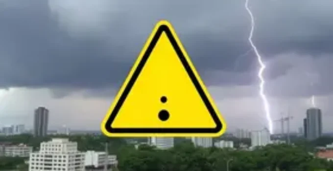 alerta amarelo de tempestade