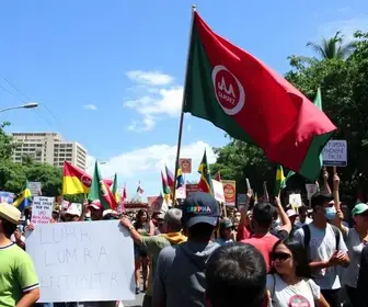 manifestantes em Belo Horizonte