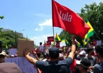 ato em apoio a Lula