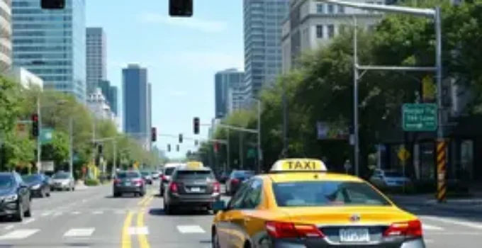 mudança na circulação de táxis