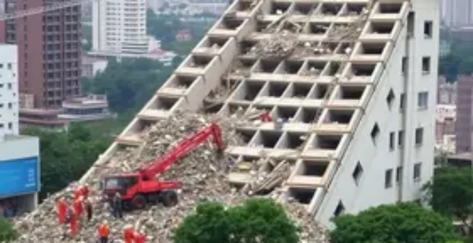 resgate em prédio desabado